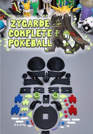 Zygarde Complete Forme Pokeball 3D Print