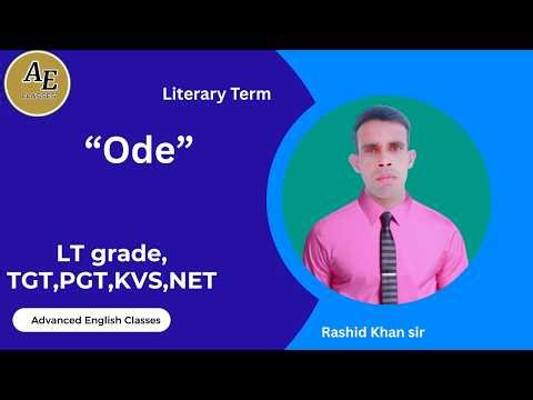 Literary Term||Ode||