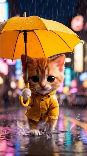 Tiny Ginger Kitten Lost in Rain 💔 Mama Cat Rescue Story#mamacat #cat #kittenstory #catstory