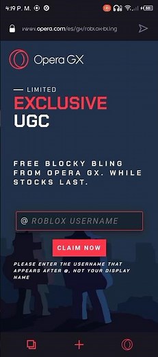 como tener el limited UGC de ópera GX en Android