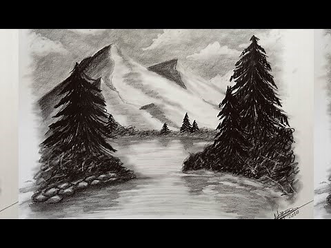 ✏️Como Dibujar un Paisaje con Lápiz muy Fácil y Paso a Paso✏️