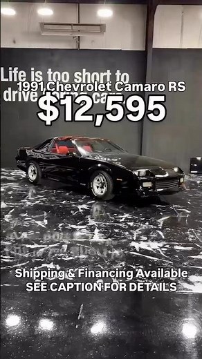 1991 Chevy Camaro RS $12,595
