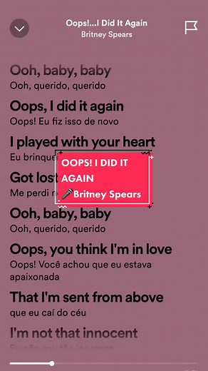 Oops, I did it again - Britney Spears #oopsididitagain #britneyspears #karaoke #karaoketiktok #aprendainglescantando