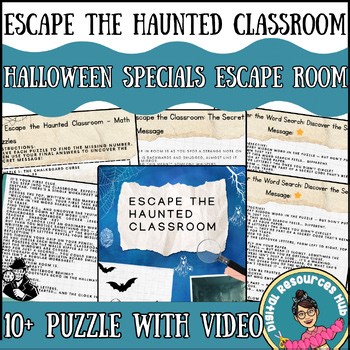 Halloween Escape Room: Escape the Haunted Classroom | Printable Mystery Game for