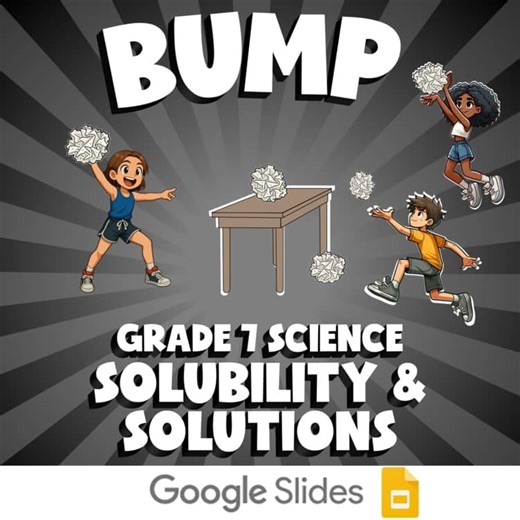 Solubility & Solutions BUMP Science Game | No Prep Grade 7 Review
