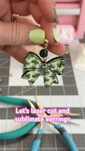 Making earrings with laser cutting and sublimation