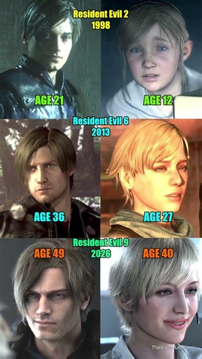 How Leon and Sherry Changed Over 28 Years #residentevil #residentevilrequiem