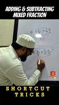 Add & Subtract Mixed Fractions in Seconds | Shortcut Tricks | Ashraf Sir