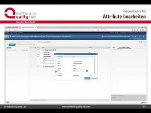 IBM Jazz Rational Doors NG - Attribute bearbeiten und Anforderungen löschen