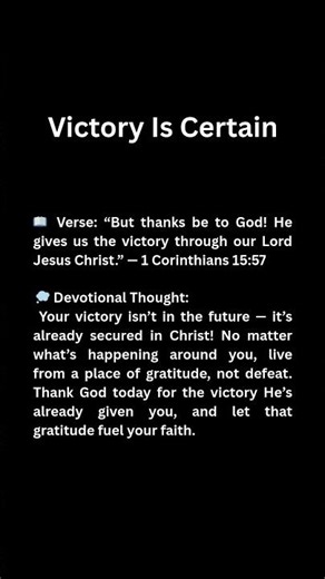 You’re Already Victorious | Bibleverse_Connect