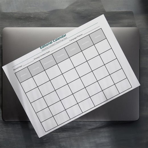 Editorial Calendar Monthly View | Printable   Excel Content Planner for Writers, Strategists & Freelancers - Etsy