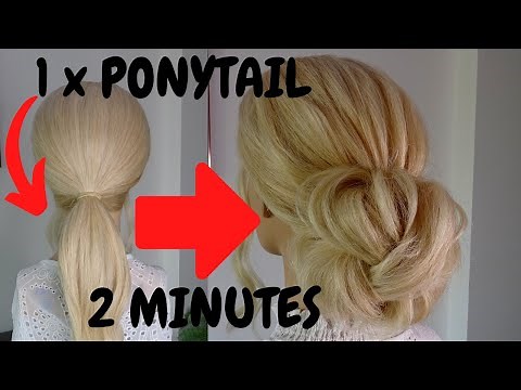 How to do a low messy bun hairstyle - easy messy hair tutorial