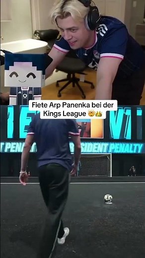Papaplatte and BastiGHG react to Fiete Arp's penalty at the Kings League Germany 👑 #shorts