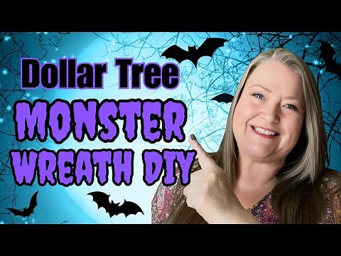 DIY Dollar Tree Monster Wreath Tutorial: Creepy Halloween Decor Made Easy
