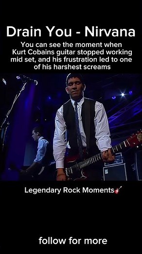 Nirvana performing “Drain You” live in Paris, 1994 #liveperformance #nirvana #shorts