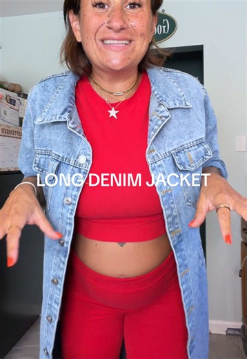 Women's classic long denim trench coat with a collared button-front design for an elegant, elevated fall and winter layered outfit. @Scacto Corset #denimjacket ##jacket##falljackets