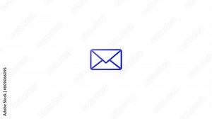 Simple Mail box icon animation, Letter icon, Message Icon, Email icon, envelope icon, postcard icon. simple logotype background.