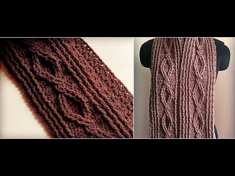 How to crochet a scarf using the cable stitch | step by step tutorial for a cable stitch scarf
