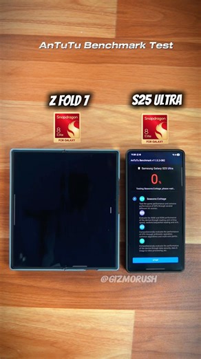 Samsung Galaxy S25 Ultra Vs Z Fold 7 AnTuTu Benchmark Test Score