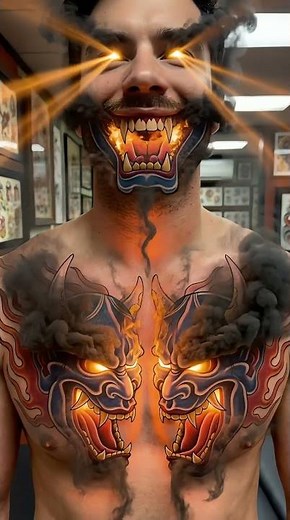 Watch This Yakuza-Style Demon Tattoo Attack! 👹