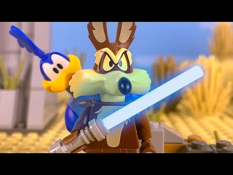 LEGO Roadrunner VS Coyote LIGHTSABER - Stop Motion Animation