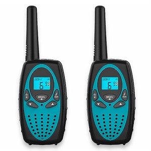Set 2 statii Walkie Talkie Copii si Adulti, VisionHub®, cu Raza Lunga de Actiune, Vox, Blocare taste, Sunet clar, Statie radio camping, drumetii, excursii, Albastru - eMAG.ro