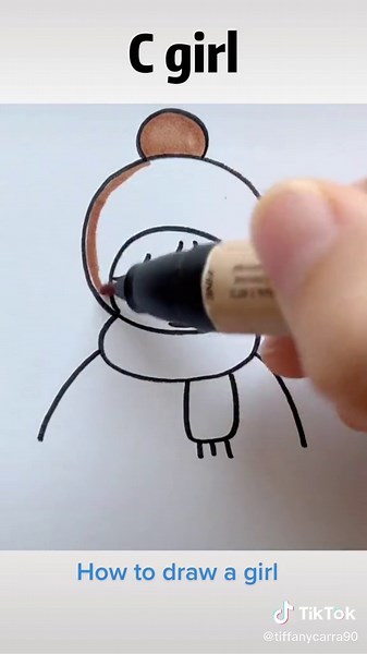 How to draw a girl#fyp #foryou #drawing #learntodraw