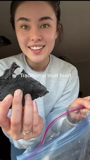 Willow Allen ❄️ (@willow.allen)’s video of whale meat eating