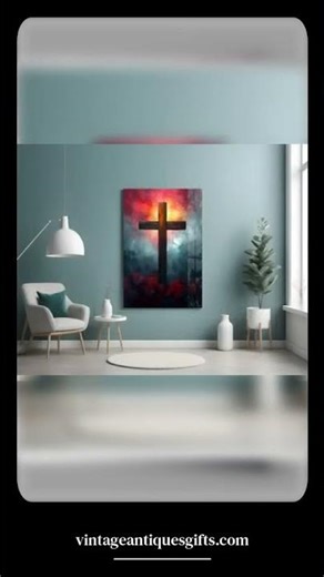 Cross Glass Wall Art || Designer Collection