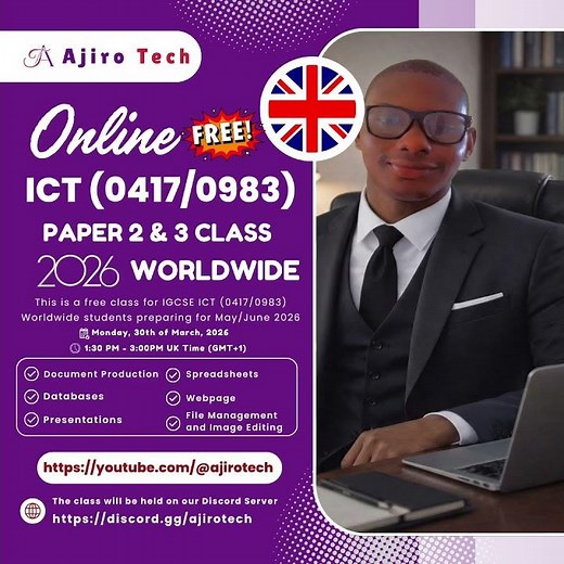 FREE IGCSE ICT (0417/0983) Paper 2 & 3 Class | May/June 2026 | Worldwide