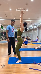 Chakrasana is a back-bending yoga pose, also called Wheel Pose. Meaning • Chakra = wheel • Asana = posture So Chakrasana means “Wheel Posture”, because the body looks like a wheel in this pose. How it is done (brief) You lie on your back, bend your knees, place hands beside your ears, and lift your body by pressing hands and feet into the floor, forming an arch. Follow for more -: @sharvayayoga #Power Yoga Đồng Nai #yogainspiration #yogaforlife #wheelpose #chakras #chakrasana | Govinda Shah