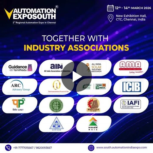 #automationexposouth2026 #industrysupport #industrialautomation #smartmanufacturing #b2bexpo #automationindia #industrypartners | Automation India Expo 2026