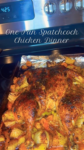 Spatchcock Chicken Dinner! Recipe is in the comments also! #homecook #dinner #recipeideas #chicken
