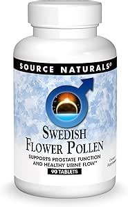 Source Naturals Swedish Flower Pollen Supports Prostate Function and Healthy Urine Flow* - 90 Tablets