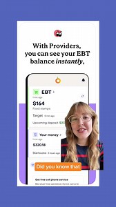 Skip the 1-800 phone call. 🤳 Here’s how you can instantly check your EBT balance and spending history with the free Providers app. Download the Providers app and share this video with a friend or family member who could benefit from the app. 🤝 #providersapp #providers #ebt #snap #ebtbenefits #moneytips #ebtiktok #foodstamps #ebtcard #savemoney | The Propel App