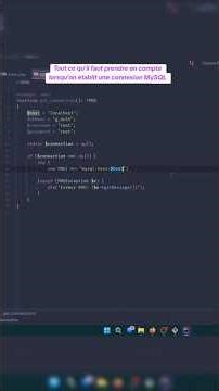 Comment se connecter à une base de données MySQL avec PDO #coding #mysql #pdo
