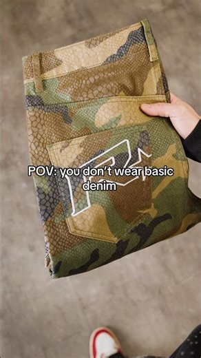 Comment if you think this is basic. Python Camo Denim- Live on the website #denim #streetwear