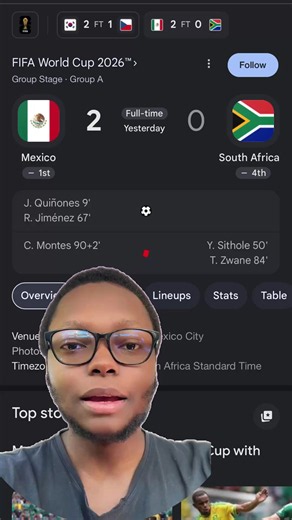 Mexico Beat Us 🇲🇽💔😭😔 #southfrica #worldcup #mexico #africa | Mexico Vs South Africa