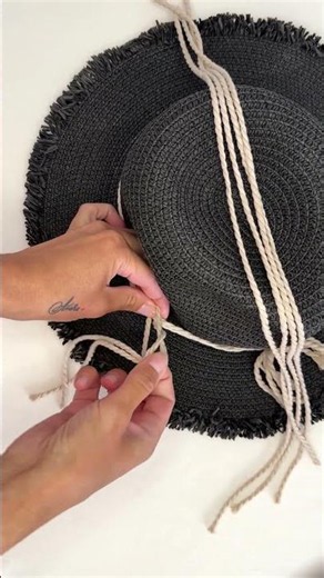 How I transformed a beach hat with macramé ✨