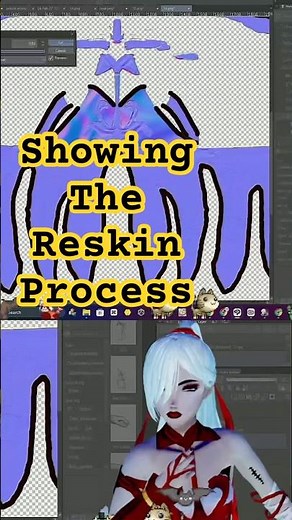 Showing how I make Vtuber skins/recolors in Unity #vtuberartist #vtubermodel #speedpaint