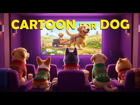 Cartoons for Dogs to Watch, in Colors They Can See! Adventure on the Farm 💙🐾 With Calming Music