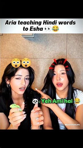 Aria became Esha hindi teacher 👀😂🇮🇳 #xin #aria #esha #kpop #fyp