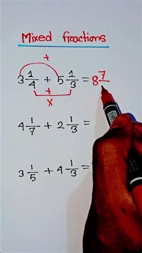 Mixed Fraction Hack 🔥✅ #fblifestyle #unstoapablestudy0111 #mathtricks #mixedfractions