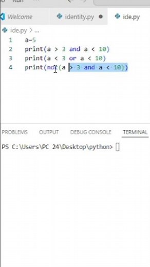 logical operator in python | python logical operator
