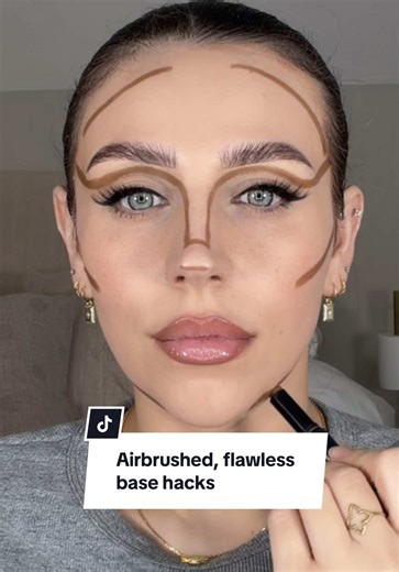 Pro tips to achieve the most flawless, airbrushed makeup base 👏🏼💫 @EDITION Cosmetics Sculpting Contour Crayon shade Frappé. @ColourPop Cosmetics liquid blush sweet treat @Laura Mercier tinted moisturiser foundation dewy @Huda Beauty Faux filter concealer shade nougat & easy bake setting powder shade cherry blossom. Ib Valeria Enriquez __ #beautytips #makeuphacks #makeuptutorial #contouring #flawlessbase