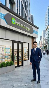 Pharmacy Storefront Design with Modern Medical Branding