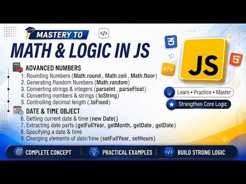 JavaScript Math Methods & Date-Time Objects | Class 8