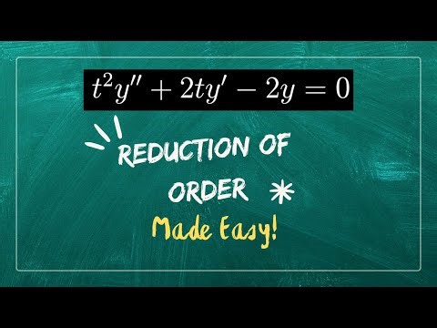 Reduction Of Order Explained Simply! | Differential Equations | #maths | #differentialequations