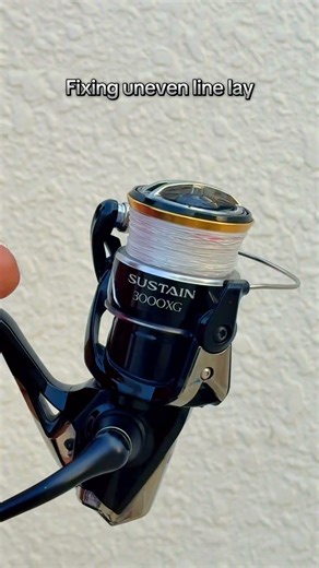 How to fix uneven line lay on fishing reel🎣 #fishingtips #tipsntricks #tips #fishinglife #fishing
