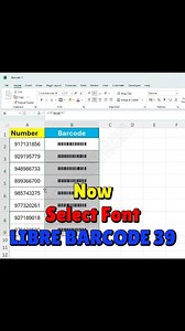 Barcode trick in Excel Libre Barcode 39 font download link https://fonts.google.com/specimen/Libre Barcode 39 #exceltips #sabkuchh #barcode | S R Sawaliya